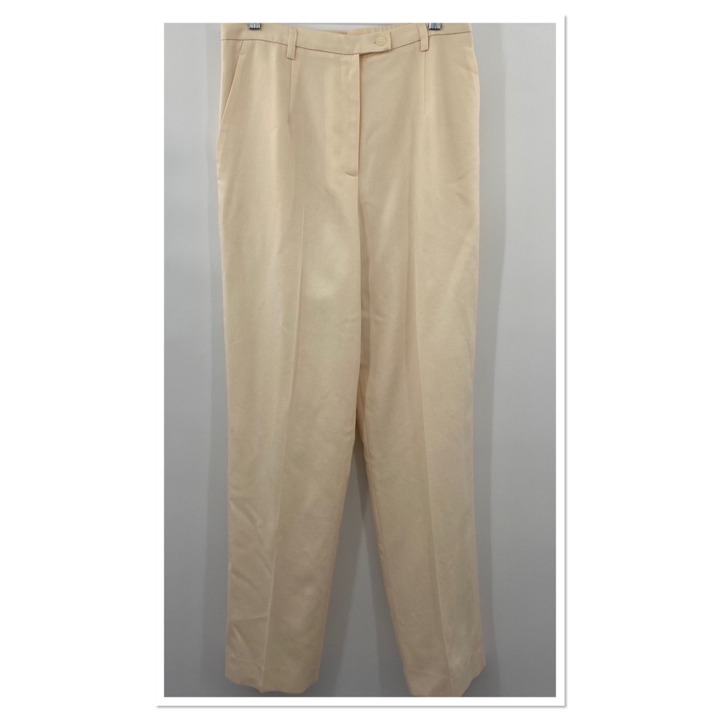 Pendleton I Trousers Pants 100% Virgin Wool Light Yellow Size 10